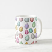 かわいい復活祭の卵のパターンの色 コーヒーマグカップ (正面右)