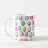 かわいい復活祭の卵のパターンの色 コーヒーマグカップ (左)