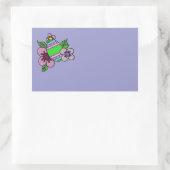 かわいい復活祭の卵(花) 長方形シール (バッグ)