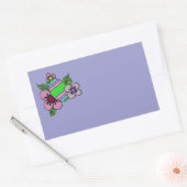 かわいい復活祭の卵(花) 長方形シール (封筒)