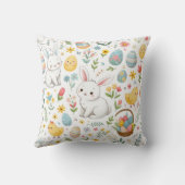 かわいい復活祭の装飾枕バニーパターン クッション (裏面)