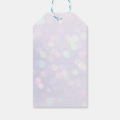 かわいい復活祭の雛、花、カラフル卵 ギフトタグ (裏面)