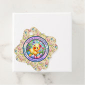 かわいい復活祭の雛、花、カラフル卵 フェイバータグ (インサイチュ)