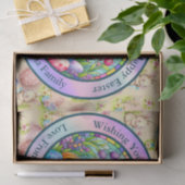 かわいい復活祭の雛、花、カラフル卵 薄葉紙 (ギフト)