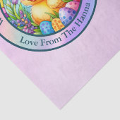 かわいい復活祭の雛、花、カラフル卵 薄葉紙 (詳細)