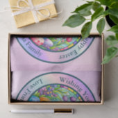 かわいい復活祭の雛、花、カラフル卵 薄葉紙 (ギフト)