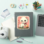 かわいい復活祭キャットシール シール (iPadカバー)