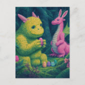 かわいい復活祭ドラゴン ポストカード (正面)