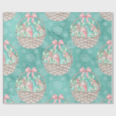 かわいい復活祭バスケット ラッピングペーパー (フラット)