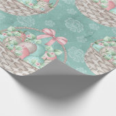 かわいい復活祭バスケット ラッピングペーパー (角)