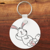 かわいい復活祭バニーが寒い キーホルダー (正面)