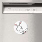 かわいい復活祭バニーが寒い マグネット (インサイチュ (食洗機))