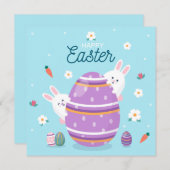 かわいい復活祭 シーズンカード (正面/裏面)