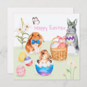 かわいい復活祭 シーズンカード (正面/裏面)