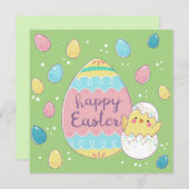 かわいい復活祭 シーズンカード (正面/裏面)