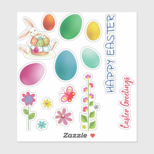 かわいい復活祭 シール (シート)