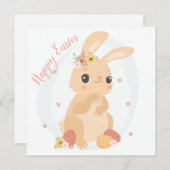 かわいい復活祭 招待状 (正面/裏面)