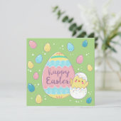 かわいい復活祭 招待状 (スタンド正面)