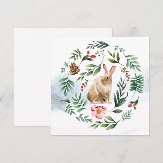 かわいい復活祭 招待状 (正面/裏面)