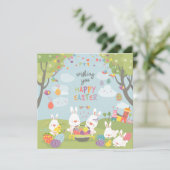 かわいい復活祭 招待状 (スタンド正面)