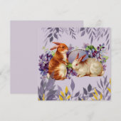 かわいい復活祭 招待状 (正面/裏面)