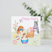 かわいい復活祭 招待状 (スタンド正面)