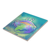 かわいい微笑のカニ タイル (側面)