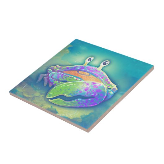 かわいい微笑のカニ タイル (側面)