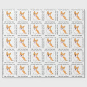 かわいい微笑のペンブロークのウェルシュコーギー犬 ラッピングペーパー (フラット)