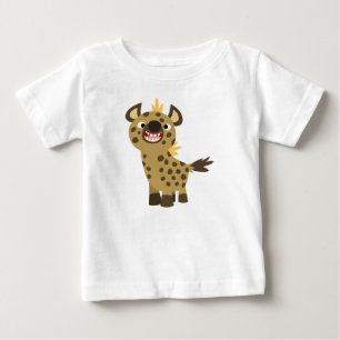 かわいい微笑の漫画のハイエナのベビーのTシャツ ベビーTシャツ