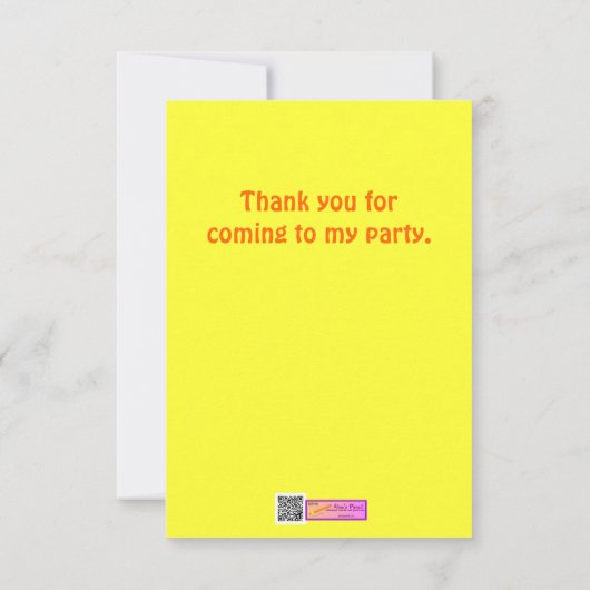 かわいい微笑の漫画の鮫のカスタマイズ可能なテンプレート サンキューカード (裏面)