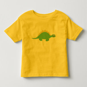 かわいい微笑の緑恐竜の幼児のTシャツ トドラーTシャツ