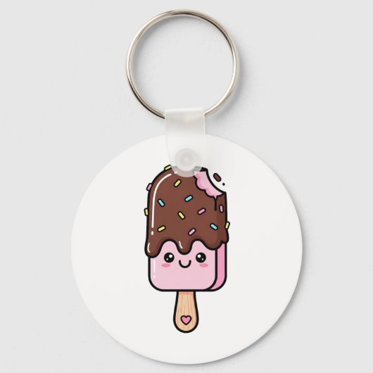かわいい微笑みアイスクリーム キーホルダー (正面)