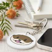 かわいい微笑みオッター キーホルダー (正面右)