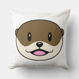 かわいい微笑みオッター クッション
