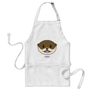 かわいい微笑みオッター スタンダードエプロン