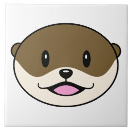 かわいい微笑みオッター タイル