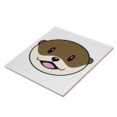 かわいい微笑みオッター タイル (側面)