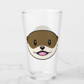 かわいい微笑みオッター タンブラーグラス (裏面)