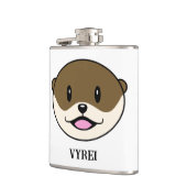 かわいい微笑みオッター フラスク (左)