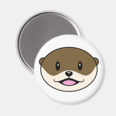 かわいい微笑みオッター マグネット (正面/裏面)