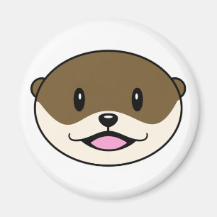かわいい微笑みオッター マグネット