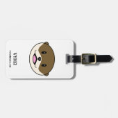 かわいい微笑みオッター ラゲッジタグ (正面横)