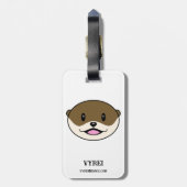 かわいい微笑みオッター ラゲッジタグ (裏面縦)