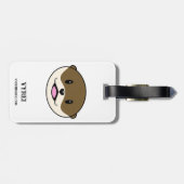 かわいい微笑みオッター ラゲッジタグ (裏面横)