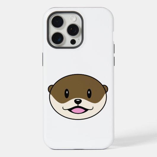 かわいい微笑みオッター iPhoneケース (裏面)