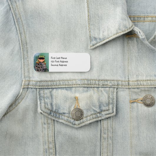 かわいい微笑みカエルの動物の自然 名札 (インサイチュ)