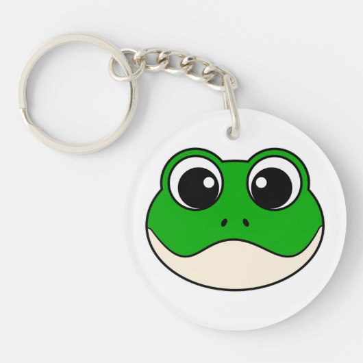 かわいい微笑みカエル キーホルダー (正面)