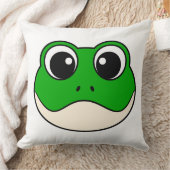 かわいい微笑みカエル クッション (ブランケット)
