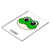 かわいい微笑みカエル ノートブック (左側)